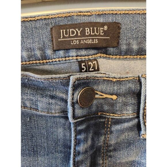 Judy Blue Boyfriend Fit Distressed Jeans Size 5 27 - Picture 2 of 6